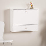 SEI Furniture Willingham Wall Mount Folding Desk, White SEI Furniture