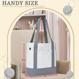 LeCorner Canvas Tote Yarn Bag Organizer, Lightweight Storage for Knitting, Portable Travel Bags and Totes, Crochet Accessories, Knitting Kit Holder LeCorner