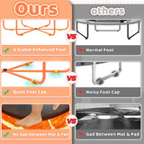 Gardenature 5ft/60'' Toddler Trampoline,Kids Trampoline Indoor&Outdoor for Ages 1-6,Mini Trampolines for Kids with Adjustable Gym Bar,Small Trampolines with Enclosure,Gift for Boys&Girls,Orange Gardenature