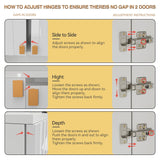 Buenhomino White Kitchen Pantry Cabinet, 71" Hutch Cabinet with Countertop & Power Outlet & Adjustable Shelves, High Gloss Wood Buffet Cabinet with Microwave Stand for Living Room, Dinning Room Buenhomino