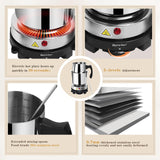 Hehinton Double Boiler Wax Melting Pot, Professional Water Heating Warming Pots for Candle Making, Wax Melter Making Kit for Beginners, DIY Kit with Electric Hot Plate, Heat Gun, Thermometer Hehinton