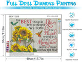 Sunflower Diamond Painting Kits for Adults - Inspirational Diamond Art Kits for Adults Beginner, DIY Full Drill Diamond Dots Paintings with Diamonds 5D Gem Art and Crafts for Adults Home Wall Decor HOIYLDS