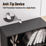 INNOD 72" Tall Book Shelve Bookcases with Doors, Floor Standing 6 Shelf Display Storage Shelves, Book Shelf with Storage Cabinet, Home Decor Furniture for Living Room Bedroom and Home Office INNOD