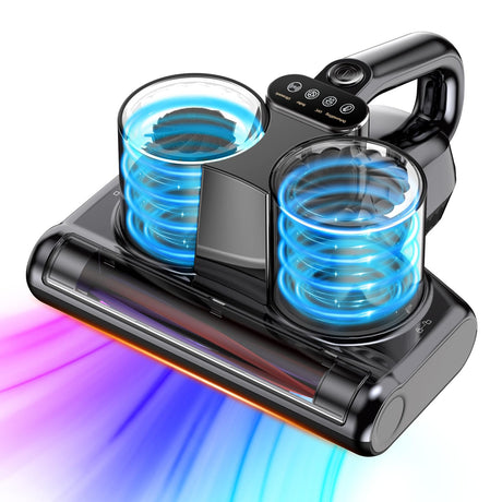 Mattress Vacuum Cleaner 5 in 1 Bed Vacuum Cleaner with 16Kpa Suction 253.7nm UV-C Light, HEPA Filtration, Ultrasonic, High Heating, 30000Rpm/Min Rotation , Replacement Filter Included, 500W, Corded YUFAC