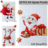 20 Sets Blank Sublimation A4 Jigsaw Puzzle with 120 Pieces DIY Heat Press Transfer Crafts A4 Thermal Transfer Puzzle Wholesale DIY Thermal Transfer Pearl Puzzle Blank Puzzle Thermal Transfer Supplies MS WGO