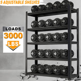 IRONFFICE Metal Storage Shelves Heavy Duty,3000LBS Load Garage Storage Shelves,84''H Shelving Units and Storage,Basement Storage Utility Shelves, IRONFFICE