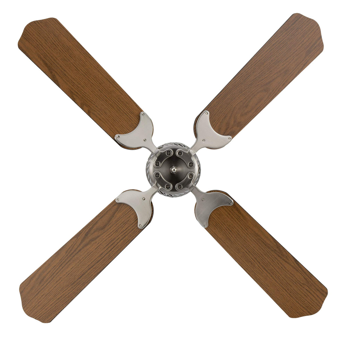 RecPro RV Ceiling Fan | 12V | 36" Brushed Nickel Finish | 4 Blades | Includes Switch (Oak) RecPro