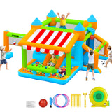 Inflatable Bounce House 176x136x80 inch Large Bounce Castle, with Blower, Ball Pit, Ball net, Ball Goal, for Indoor Outdoor Kid Sports/Playtime/Backyard Playground/Birthday Party UTOBSPORT