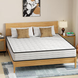 PayLessHere 10 Inch Innerspring King Mattress Medium Firm Hybrid Mattress with Removable Cover CertiPUR-US Certified Bed-in-a-Box Pressure Relief Foam Mattress,White PayLessHere