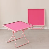 Metal Mahjong Table, Square Folding Card Table with 4 Drawers and 4 Cup Holders, Portable Domino Table with Metal Frame and Mute Desktop, Better Gaming Experience MJTABLE