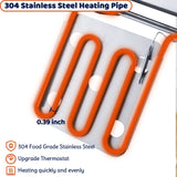 Commercial Deep Fryer with Basket, 3400W 12.7QT/12L, Detachable Large Capacity Stainless Steel Countertop Electric Oil Fryer with Temperature Control for Restaurant or Home Use KHTD