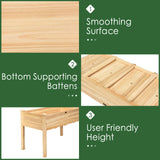 Giantex Raised Garden Bed Kit Elevated Planter Box for Vegetables Fruits Herb Grow, Heavy Duty Natural Cedar Wood Frame Gardening Planting Bed for Deck Patio Yard, 49.5"X23.5"X30.0" Giantex