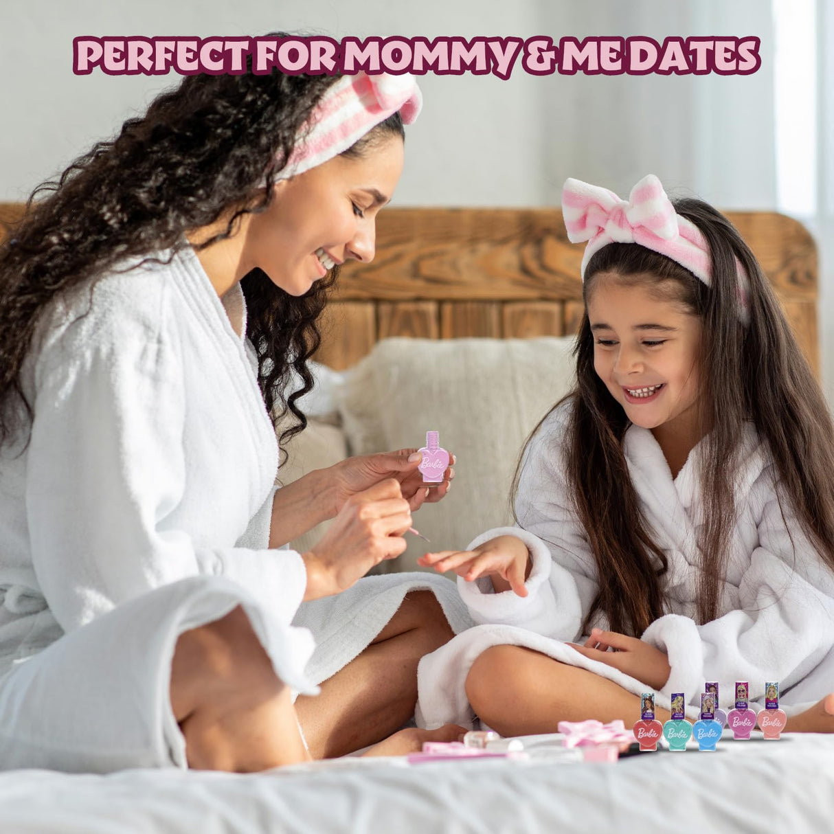 Townley Girl Barbie Movie 18 Piece Set Kids Water-Based Nail Polish Set, Includes Nail Polish, Nail Gems, Nail File for Age 3+, Parties Birthday Townley Girl