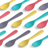 GET FRESH Bamboo Kids Spoons Set – 4-pack Colorful Bamboo Kids Cutlery for Everyday Use – Reusable Bamboo Fiber Kids Spoons for Baby Feeding – Large Bamboo Utensils for Toddlers and School Children GET FRESH