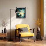 Fishing Paint by Numbers Kit for Adults Beginner, Paint by Number Fisherman, Fishing Boat on Lake at Sunset Acrylic Painting on Canvas for Gift, Landscape Home Wall Decor(16x20inch, No Frame) Cawpom