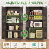 60''metal storage room cabinet, black unique look, freestanding storage room cabinet, storage cabinet with door and 4 adjustable shelves, can be used in office, garage, bedroom, kitchen TIMELESS PIECES