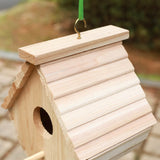 2 Pack Bird House Outside Wooden Bird House Set of 2, Hanging Birdhouses for Outdoor, Bluebird, Finch, Cardinals House (2Pcs) STARSWR