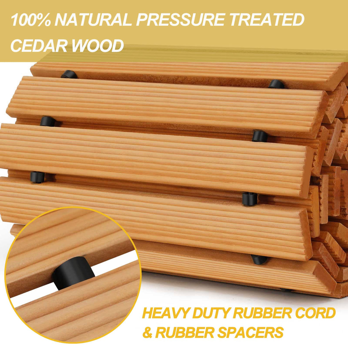 TONAHUTU 6FT Wooden Garden Pathway, Roll Out Wooden Curved Pathway Weather-Resistant Walkway for Outdoor Patios 17" W Roll Out Hardwood Walkway with Non-Slip Surface Wedding Party Pathways (Curved) TONAHUTU