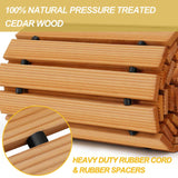 TONAHUTU 6FT Wooden Garden Pathway, Roll Out Wooden Curved Pathway Weather-Resistant Walkway for Outdoor Patios 17" W Roll Out Hardwood Walkway with Non-Slip Surface Wedding Party Pathways (Curved) TONAHUTU