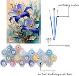 Fuinkqe Paint by Numbers Kit for Adults Beginners - Flower Easy Acrylic Adult Paint by Number on Canvas, DIY Drawing Paintworks Artwork, Without Frame for Home Wall Decor (16x20 inch) Fuinkqe