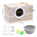 KHEARPSL Parakeet Nesting Box Transparent Bird Budgie Breeding Box Bird Nest Cage House for Lovebirds Cockatiels Parrots Budgie Finch Canary (Medium) KHEARPSL