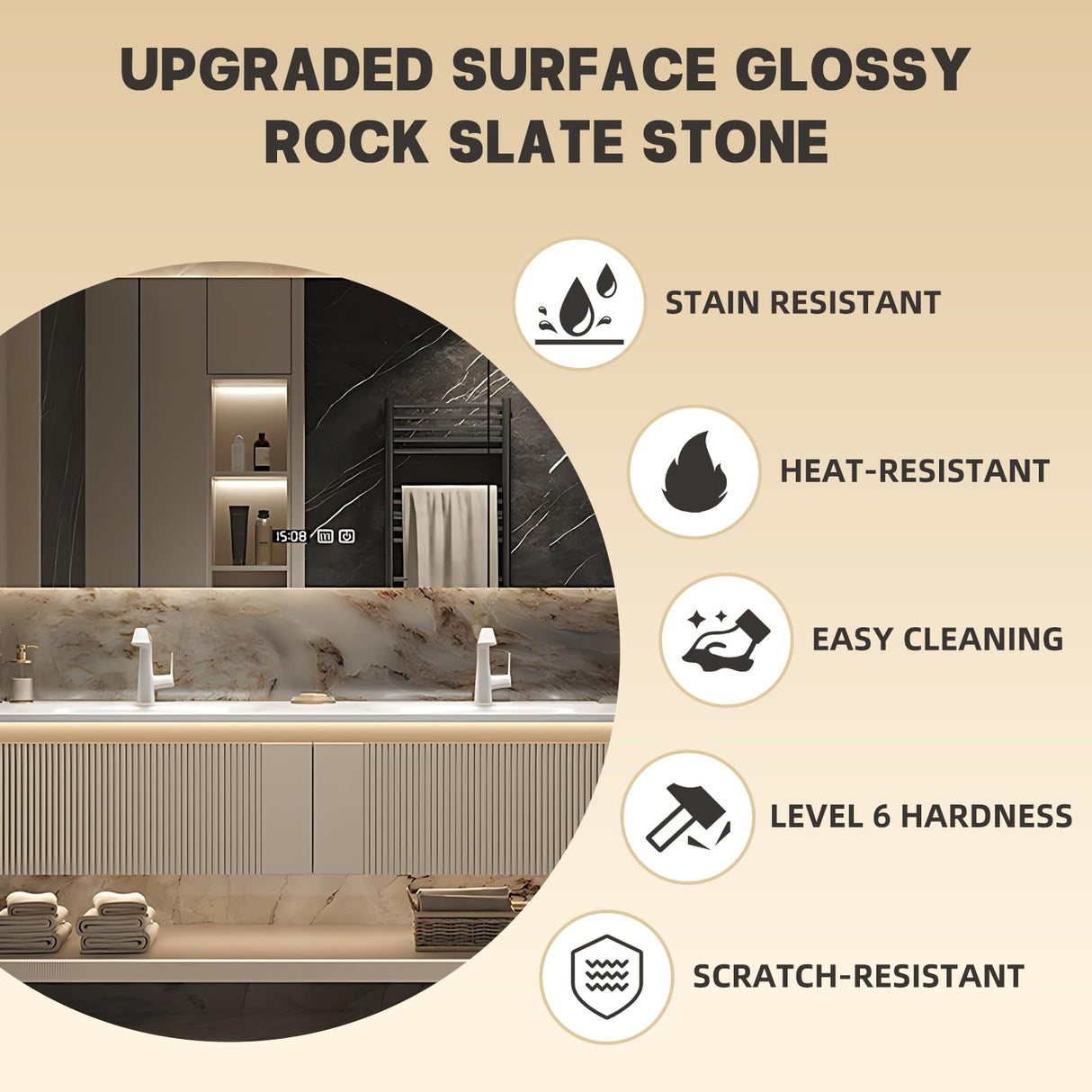 Dual Sink Bathroom Vanity, Modern Bathroom Vanity with Double Sink, 60" Solid Wood Bath Vanity Set Includes Smart LED Mirror Cabinet and Strip Sink Cabinet, Floating Sink Vanities for Home - White LUTHXAY