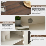 Minifeel Farmhouse TV Stand for 65+ Inch TV, 25" Tall Entertainment Center with Barn Door, Rustic TV Stands for Bedroom with Adjustable Shelf, Wooden TV Consoles for Living Room, Antique White Minifeel