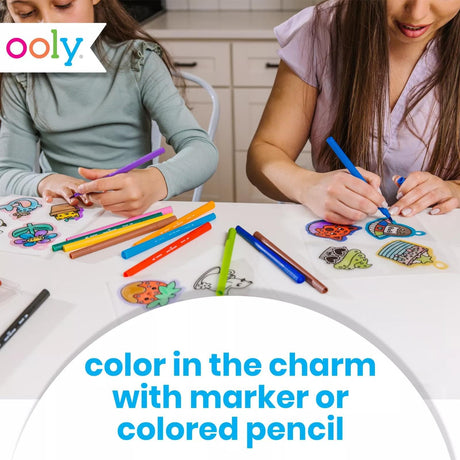 Ooly Shrink-Its! 28 PC DIY Shrinking Art Kit That Creates Charms and Tags & Chunkies Quick Drying Tempera Paint Sticks for Kids Set of 12 Classic Colors Ooly