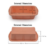 Baocuan 3 pack Silicone Bread Loaf Pans - Baking Mold For Baking Cakes,Brownies,Long loaf of bread Cheesecakes,Homemade Cakes Breads,Meatloaf,Ice brickand and More Set of 3 colors Baocuan