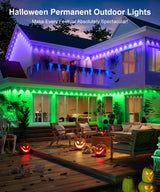 Fussion 200ft Permanent Outdoor Lights for House, 2025 Smart RGB LED Outside Lights with APP Remote Control, IP67 Waterproof Eternity Eaves Lighting for Christmas, Halloween, Holiday, Party, Daily Fussion