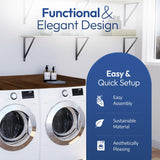 OfficeSimpli Washer Dryer Countertop, Made in USA, Non-Slip Pads, Laundry Room Wood Topper, Washer Dryer Cover for Top, Laundry Guard, Laundry Countertop (California Walnut, Standard (27.5" x 54")) OfficeSimpliUS