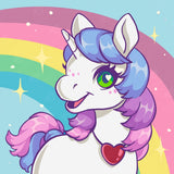 DIAMOND ART CLUB Unicorn Rainbow Diamond Painting Kit, 9" x 9" (23 x 23 cm) DIAMOND ART CLUB