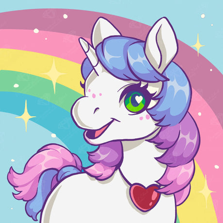 DIAMOND ART CLUB Unicorn Rainbow Diamond Painting Kit, 9" x 9" (23 x 23 cm) DIAMOND ART CLUB