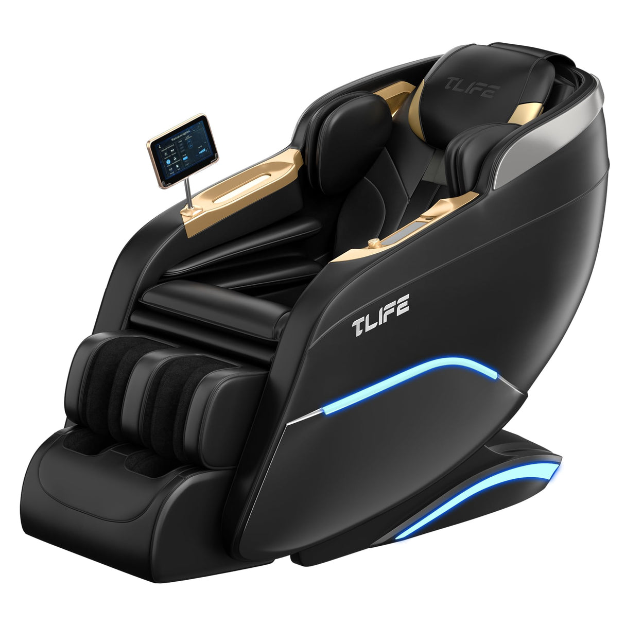 TLIFE Massage Chair Full Body, 160°Zero Gravity Recliner with Body Scan, 50" SL-Track Shiatsu Massage Chair, Fixed Point Massage, Foot Rollers, 12 Auto Modes, Deep Yoga Stretch, Heating, Black TLIFE