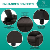 Naomi Home Jenny Tufted Sectional Sofa Sleeper with Storage Chaise, Pull-Out Couch with Storage, Sectional Sofa Bed, L-Shaped Reversible Sleeper Sofa with Storage, Dark Brown, Velvet Naomi Home