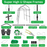 Tetutor Tall Garden Arch Trellis for Climbing Plants Outdoor,7 ft Arbor Large Arch Tunnel Trellis, Metal Cucumber Trellis, Plant Support Archway Garden Trellis for Vegetables Fruits Flowers Yard Tetutor