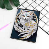 DCIDBEI Diamond Painting Notebooks A5 Blank Painting by Numbers Adults Diary Diamond Art Notebooks Craft Set Diamond Painting Beginners Gifts Journal Book Sketchbook Fox Dream Catcher Journal DCIDBEI