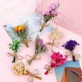 8 Pcs Mini Gypsophila Bouquets Dried Flower Daisy Bundles Dry Flower&Leaves Natural Lagurus Dried Embossing Flower Plant Stem Bunch for DIY Craft,Card Decoration,Photo Props,Home Party&Wedding Decor WWahuayuan