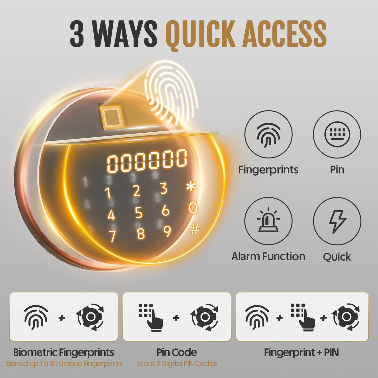 KAER 20 Gun Safe Fireproof - Biometric Gun Safe for Rifles and Pistols Fire Proof, Long Rifle Safe Large Gun Cabinet for Shotguns with Digital Keypad, Removable Gun Racks, Pistol Pockets KAER