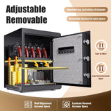 2.3 Cu Ft Safe Box Quick-access Gun Safe with Adjustable Shelf Safes for Home Documents Biometric Fingerprint Safe Box Waterproof With Alarm Lock box for Office Hotel Home ZIWJHK