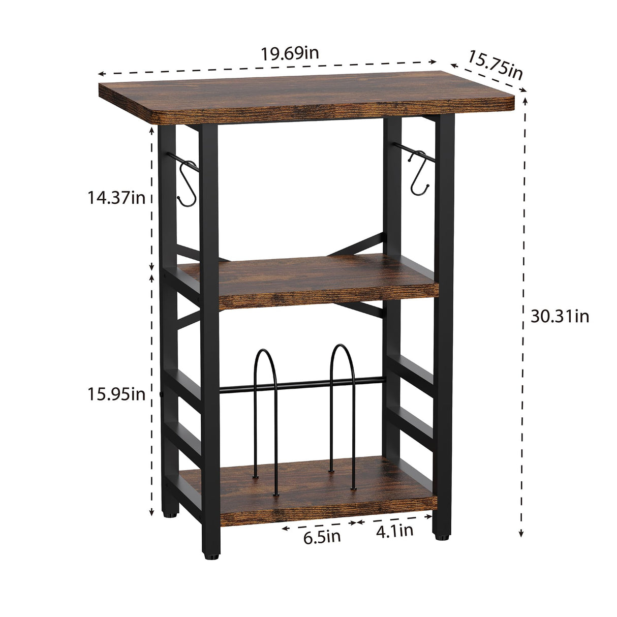 YAKANJ Record Player Stand with Extended Desktop,Large Record Player Table with Vinyl Storage,Turntable Stand with Record Holder Vinyls Display Shelf for Music Room Studio,Retro YAKANJ