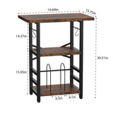 YAKANJ Record Player Stand with Extended Desktop,Large Record Player Table with Vinyl Storage,Turntable Stand with Record Holder Vinyls Display Shelf for Music Room Studio,Retro YAKANJ