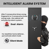 Omethey Gun Safe, 3-5 Gun Biometric Fingerprint Rifle Safe, Gun Safes for Home Rifle and Pistols with LCD Screen Keypad and Silent Mode, Rifle Gun Safe Omethey