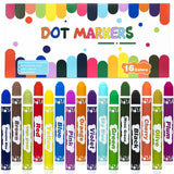 Bingo Markers 16 Color Bingo Daubers Washable Bingo Markers Drawing Coloring Arts and Crafts Supplies Dot Paint Marker Set DOSEWART