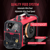 ACEWELDER 200PRO Aluminum MIG Welder with Pulse 7 in 1 Gas MIG/Pulse MIG/Gasless Flux Core/MMA/Lift TIG/Spot Weld/Spool Gun LED Display 110/220V Multiprocess Welder Acewelder