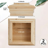 Soaoo 2 Pieces Wooden Post Caps Classic Cedar 4 x 4 Wood Post Caps Wood Fence Newel Post Mounting Kit Resistant Post Cover for Indoor Outdoor Fence Mailboxes Decks Soaoo