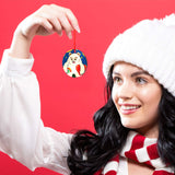 WILLBOND Sublimation Blank Pendants, MDF Personalized Sublimation Pendant Blank Bulk Halloween Christmas Ornaments Discs Supplies for DIY Decor (24 Pieces) WILLBOND