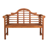 JONATHAN Y BNH103A Lutyens 51.2" 3-Seat Arched 600-Lbs Support Acacia Wood Outdoor Garden Patio Bench for Garden, Lawn, Backyard, Pool, Deck, Beach, Firepit, Teak JONATHAN Y