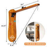 SITOO Ring Toss Game for Adults, Outdoors Games, Wall Mounted Hook and Ring Game with Foldable Arm (Wood) SITOO