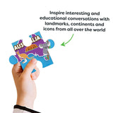 World Map Puzzle for Kids - 75 Piece - World Puzzles with Continents - Childrens Jigsaw Geography Puzzles for Kids Ages 4-8, 5, 6, 7, 8-10 Year Olds - Globe Atlas Puzzle Maps Momo & Nashi